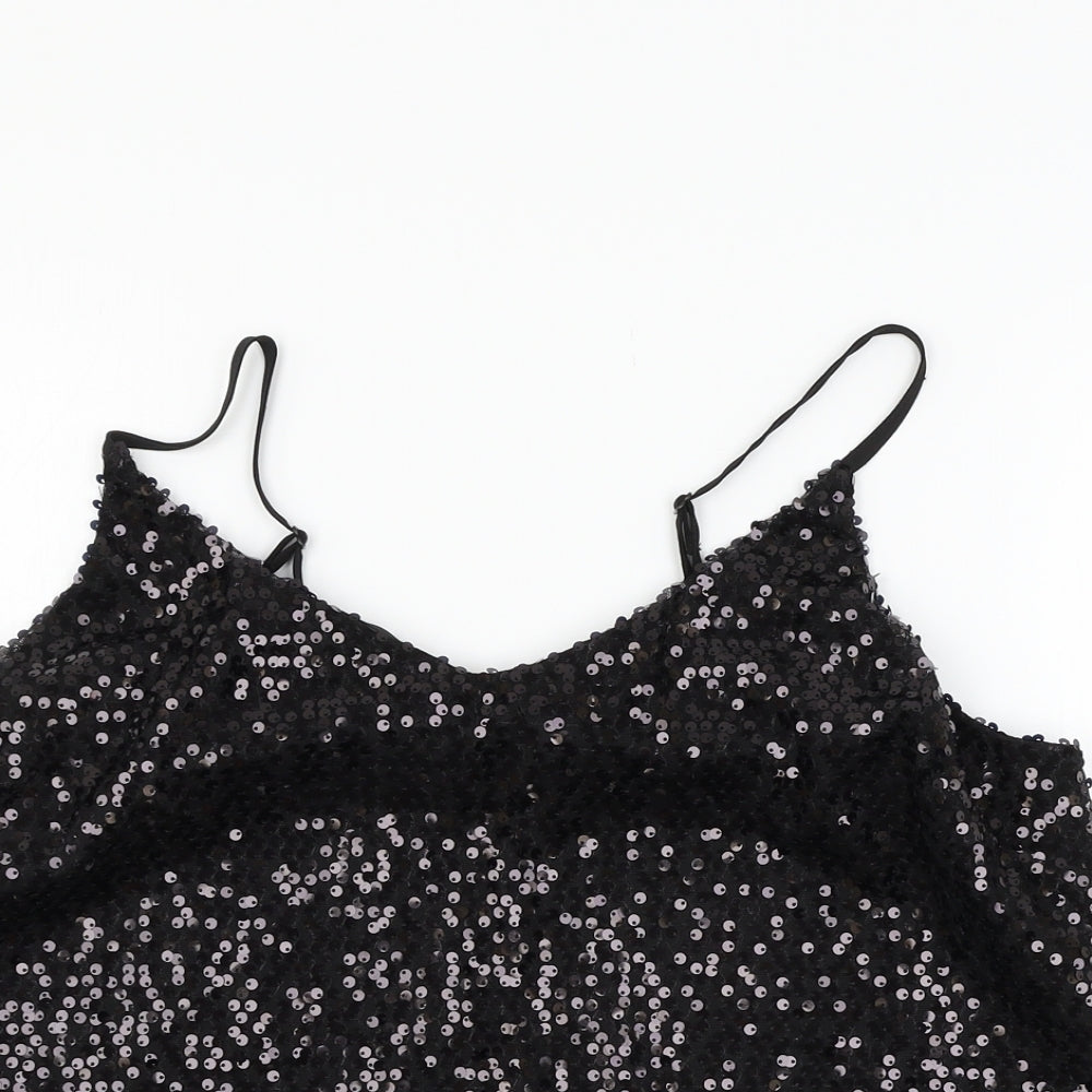 George Womens Black  Chiffon Camisole Tank Size 12