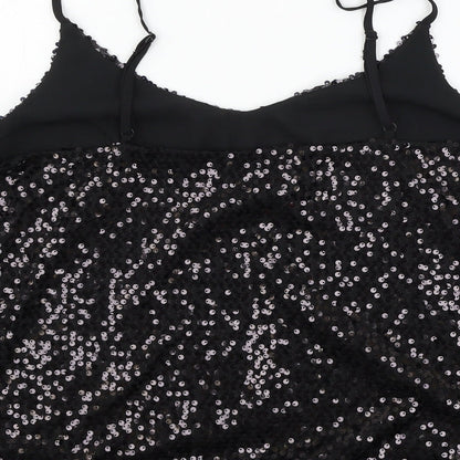 George Womens Black  Chiffon Camisole Tank Size 12