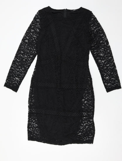 George Womens Black  Lace Bodycon  Size 12