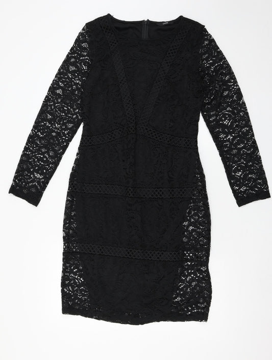 George Womens Black  Lace Bodycon  Size 12