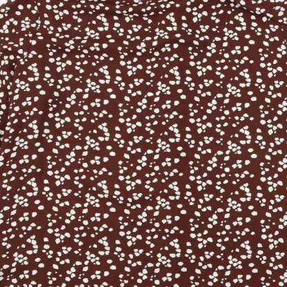 Primark Womens Brown Animal Print  Basic Button-Up Size 12