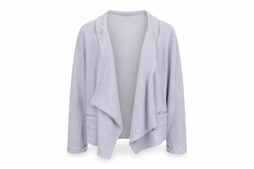 Front view of Wallis women’s blue knit cardigan jumper, size M
