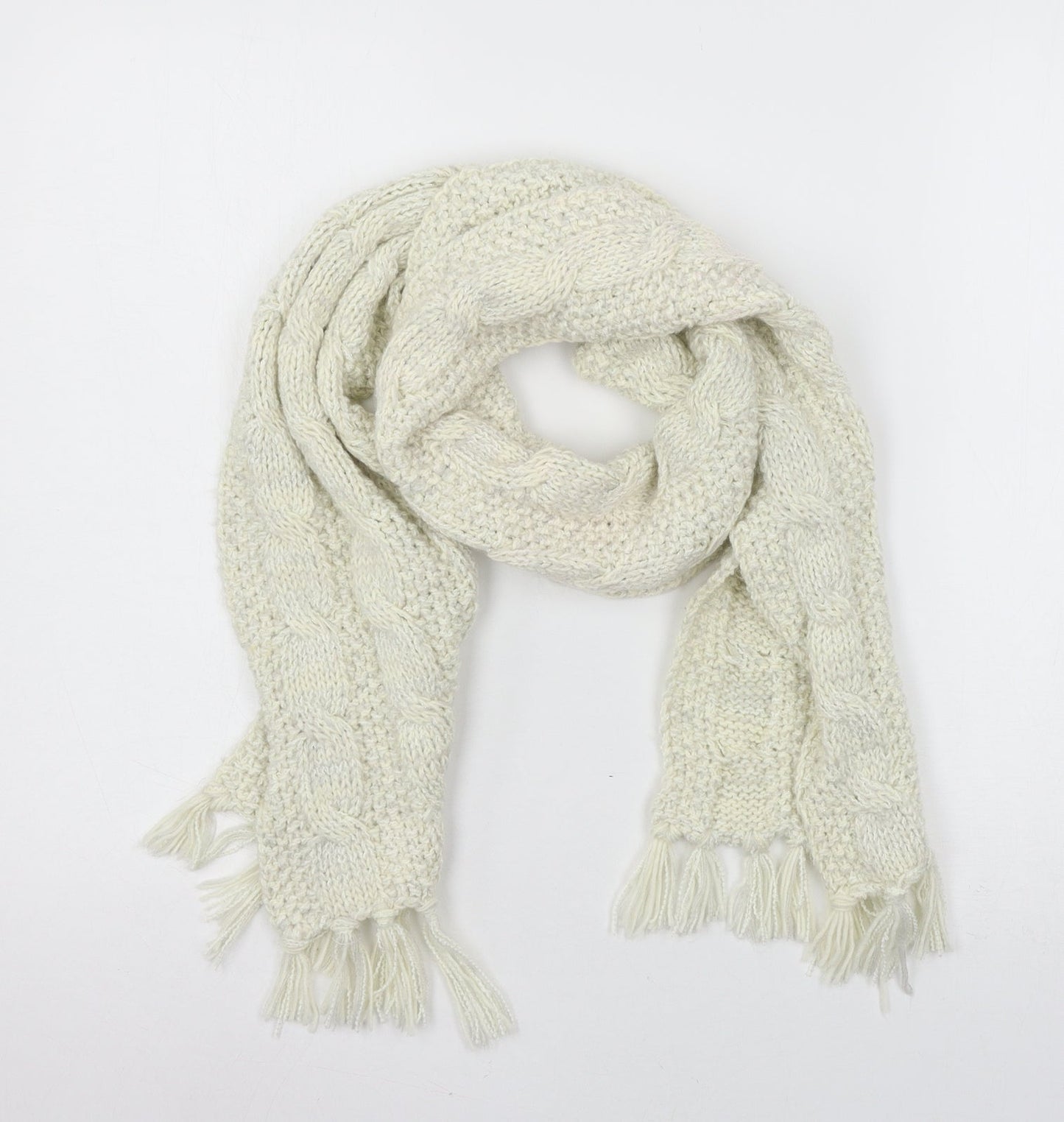 Preworn Womens Ivory  Knit  Scarf