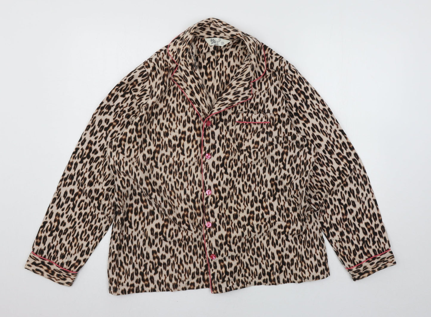 Love to Lounge Womens Brown Animal Print  Top Pyjama Top Size 14