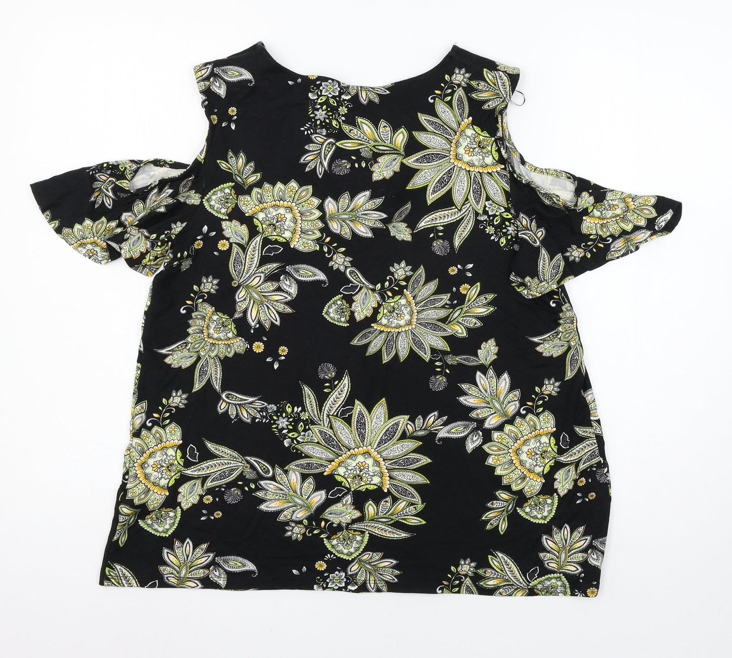 Womens UK Size 12 Preworn Black Basic Blouse