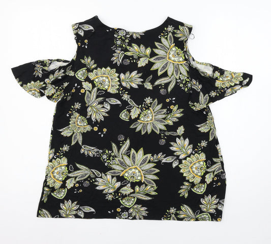 Womens UK Size 12 Preworn Black Basic Blouse