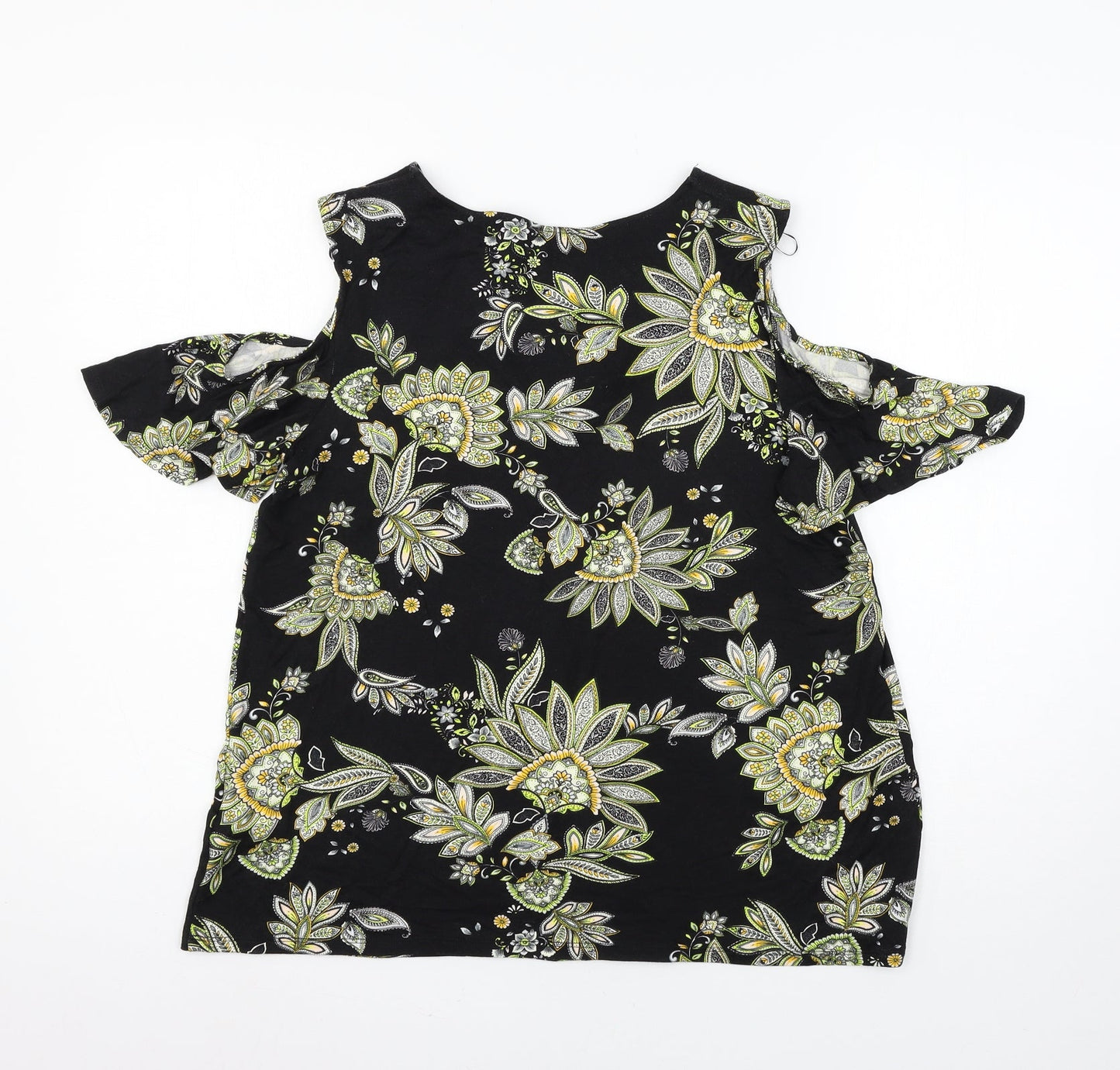 Womens UK Size 12 Preworn Black Basic Blouse