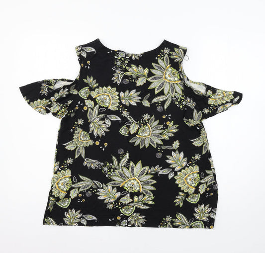 Womens UK Size 12 Preworn Black Basic Blouse