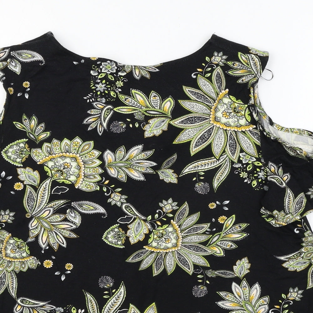 Womens UK Size 12 Preworn Black Basic Blouse