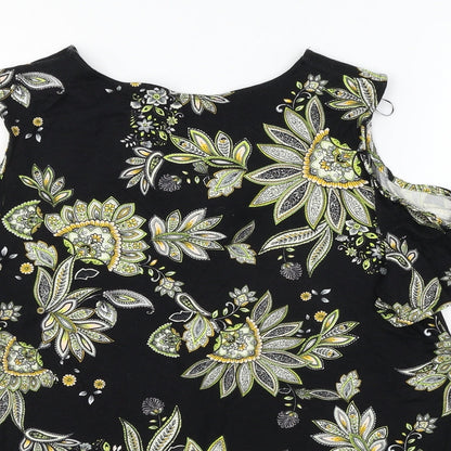Womens UK Size 12 Preworn Black Basic Blouse