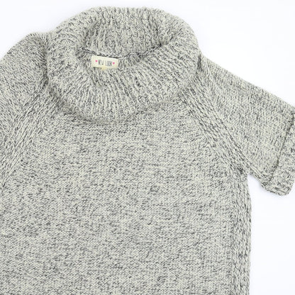 New Look Womens Grey  Knit Jumper Dress  Size L