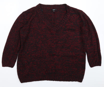 Womens UK Size 14 Papaya Red Pullover Jumper