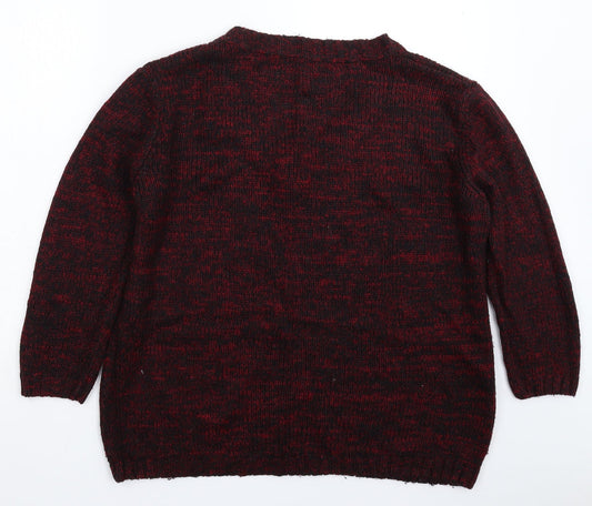 Womens UK Size 14 Papaya Red Pullover Jumper