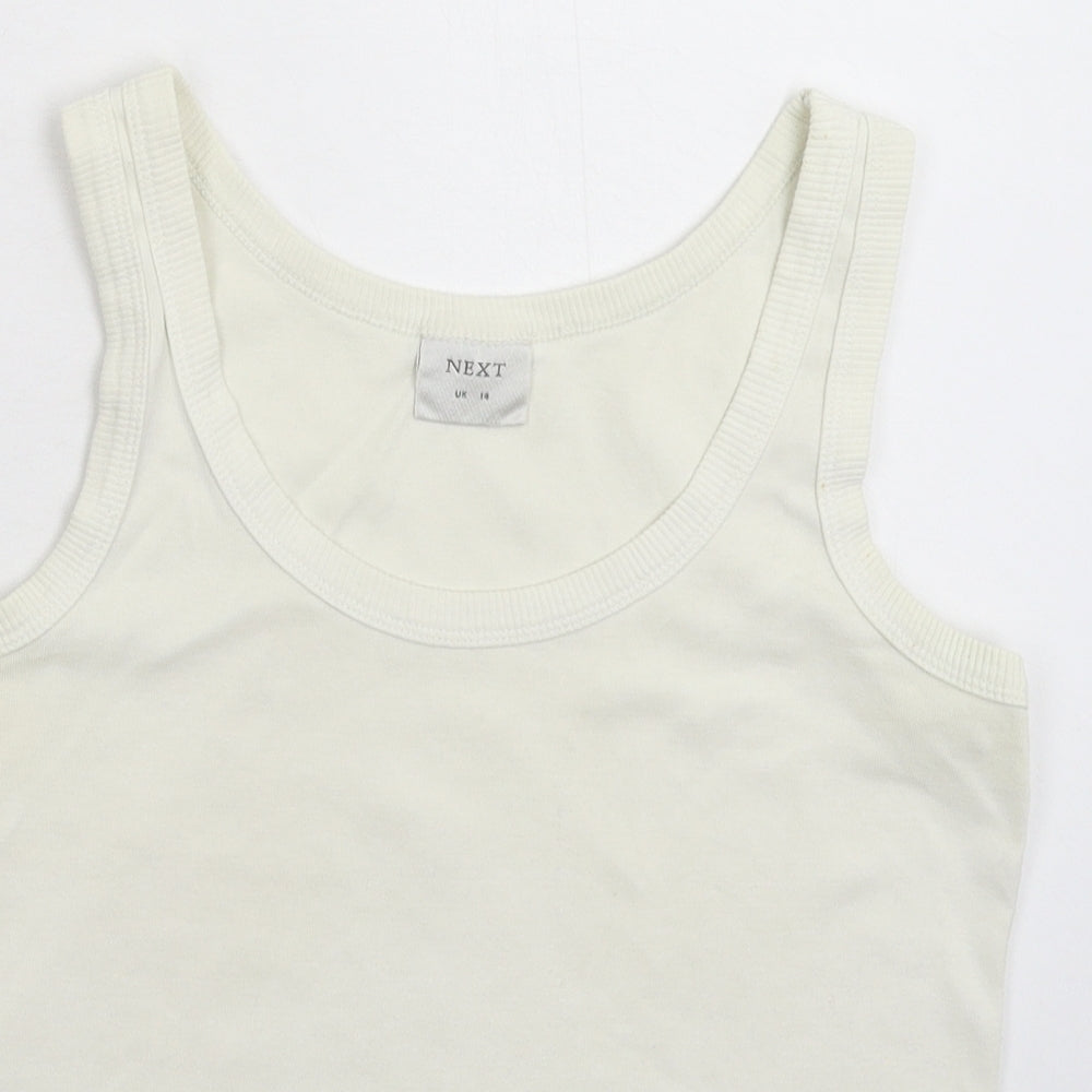 Womens UK Size 14 NEXT White Basic Tank