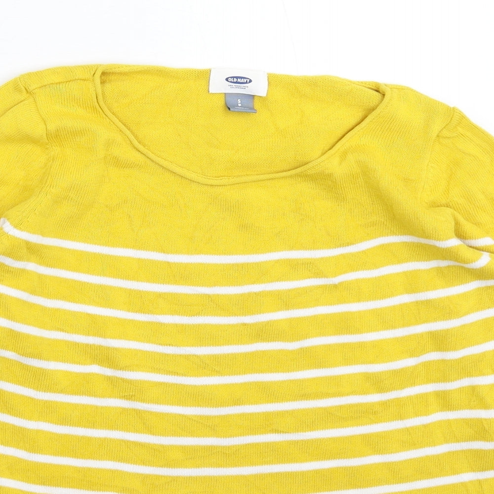 Womens UK Size S Old Navy Yellow Pullover Jumper