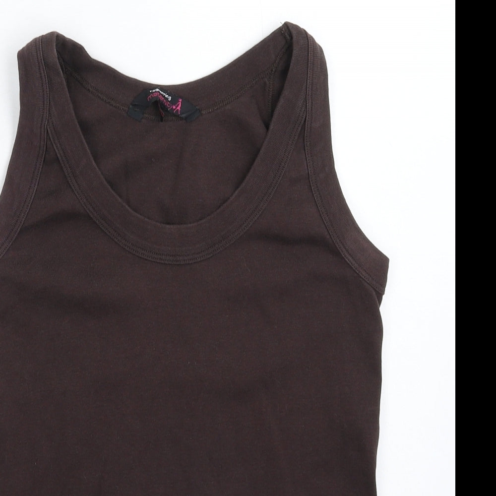 Womens UK Size 12 Red Herring Grey Basic Tank