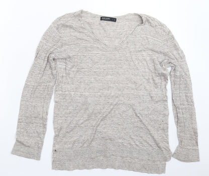 Additional front view of David Jones women’s grey knit jumper, size S