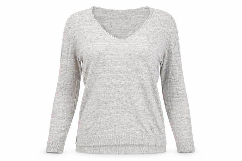 Front view of David Jones women’s grey knit jumper, size S