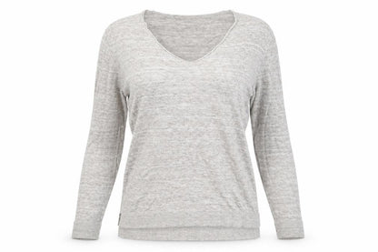Front view of David Jones women’s grey knit jumper, size S