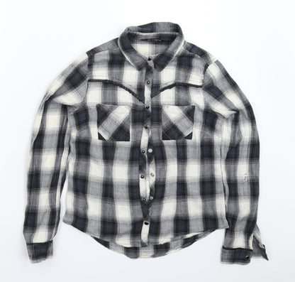 Dorothy Perkins Womens Multicoloured Check  Basic Button-Up Size 10