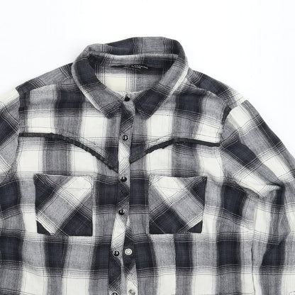 Dorothy Perkins Womens Multicoloured Check  Basic Button-Up Size 10