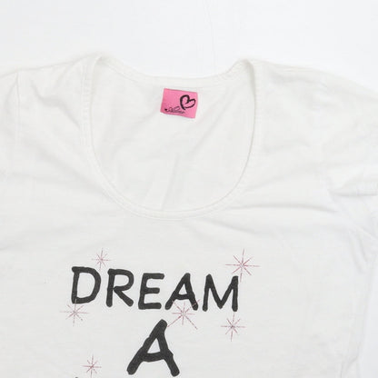 Adore Womens White   Basic T-Shirt Size S