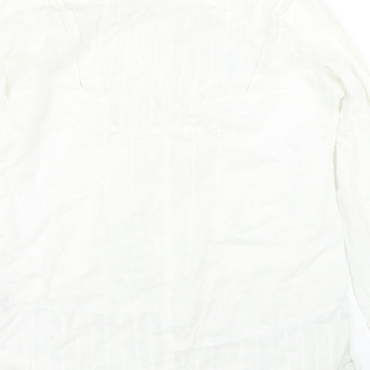 Womens UK Size 12 Preworn White Basic Button-Up
