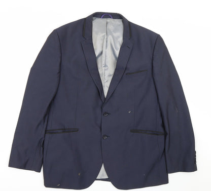 Mens UK Size 42 Burton Regular Blue Suit Jacket
