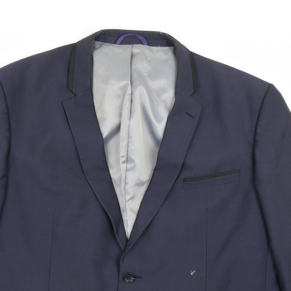 Mens UK Size 42 Burton Regular Blue Suit Jacket