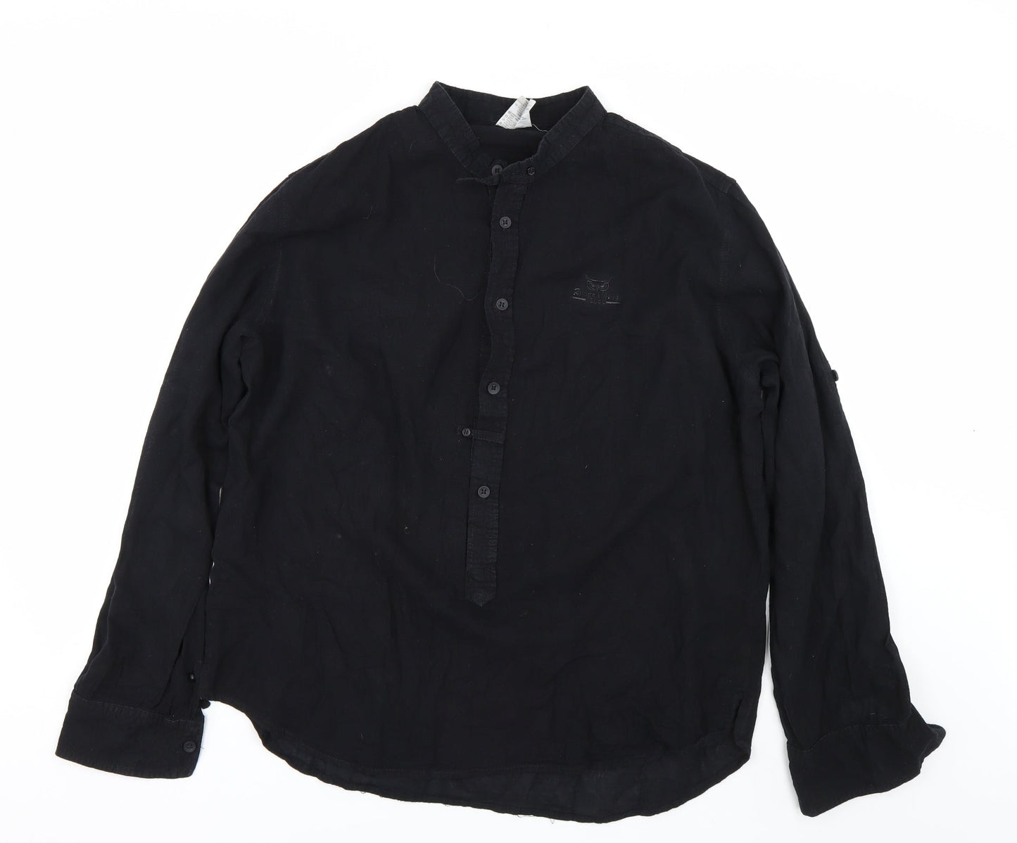 Riviera Maya Mens Black    Button-Up Size XL