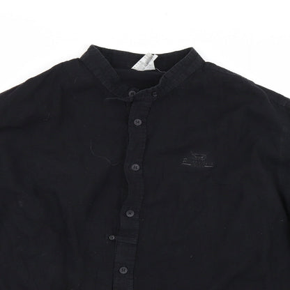 Riviera Maya Mens Black    Button-Up Size XL