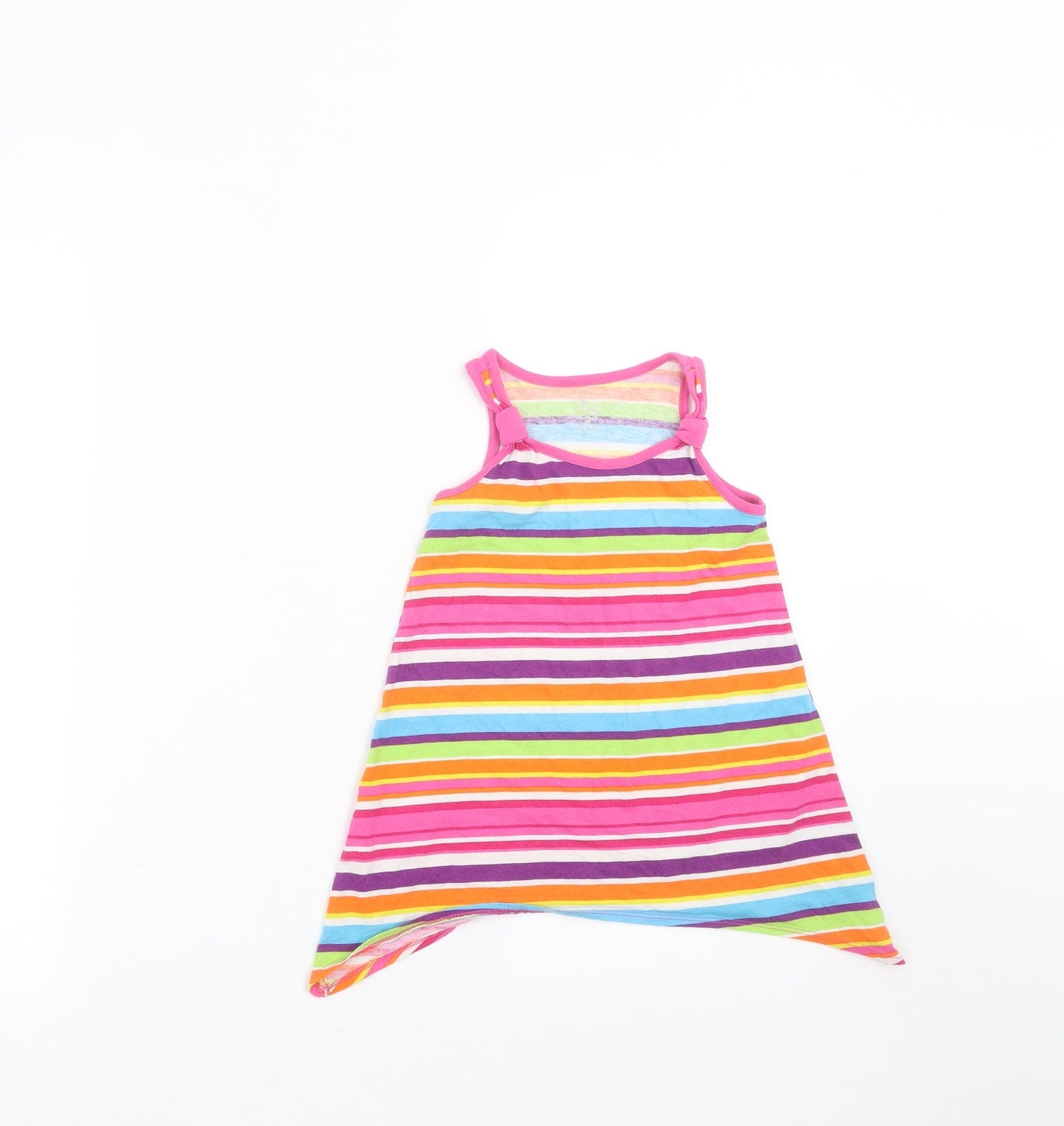 1989 Place Girls Multicoloured Striped  Basic T-Shirt Size 2 Years
