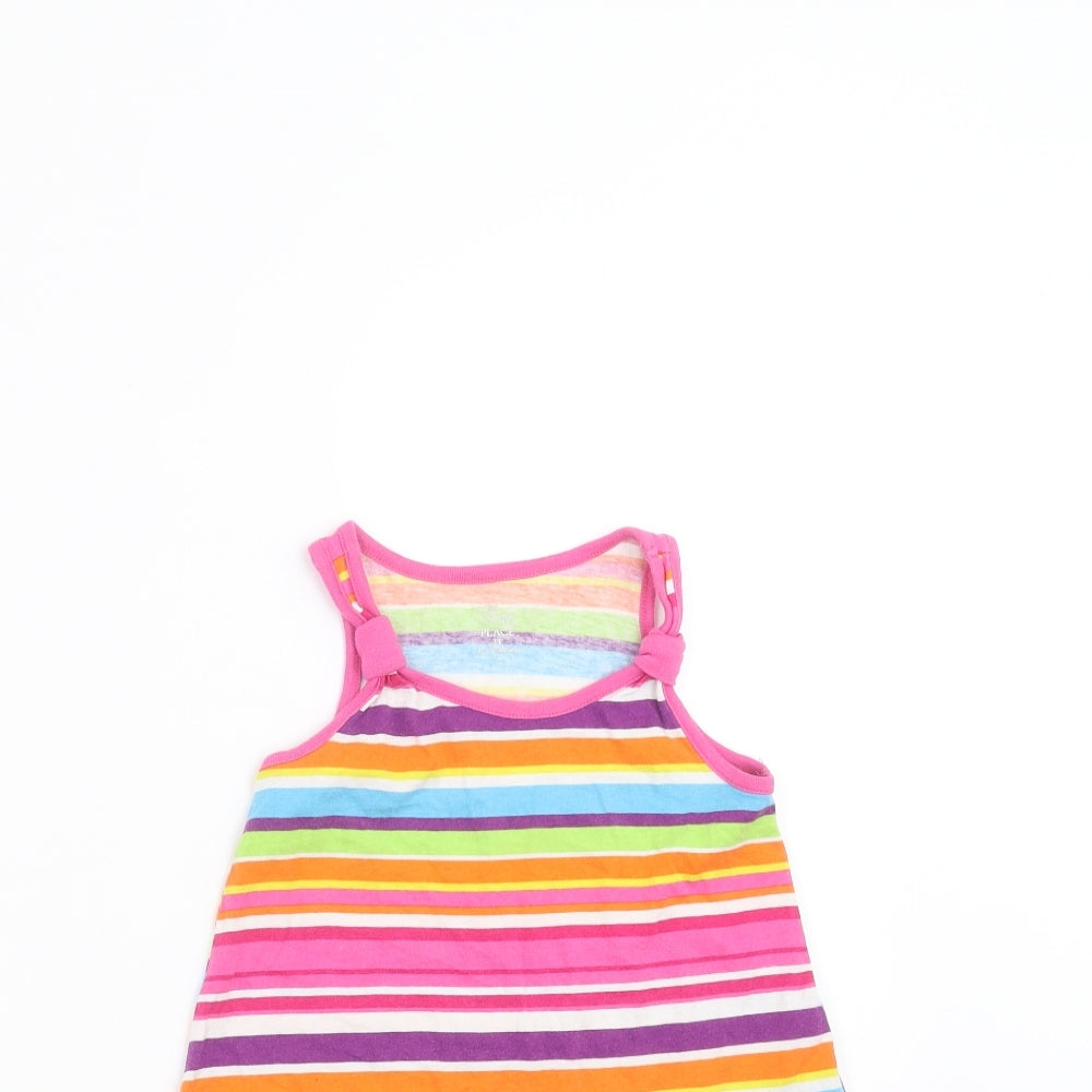 1989 Place Girls Multicoloured Striped  Basic T-Shirt Size 2 Years