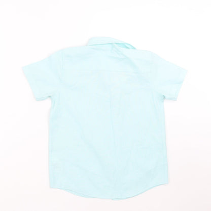 Back view of LC Waikiki boys’ green basic button-up, size 7-8, years