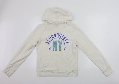 Additional front view of eightyseven women’s ivory pullover hoodie, size M