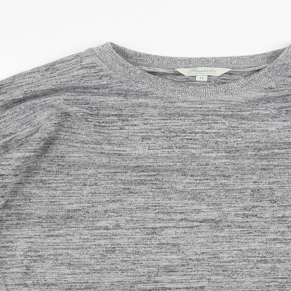 Womens UK Size 12 Peacocks Grey Pullover Jumper