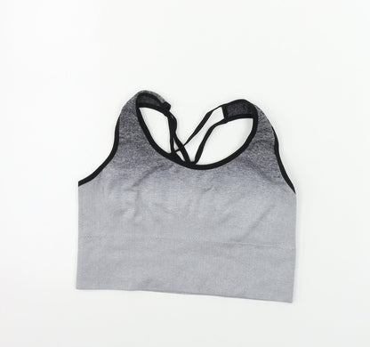 Womens UK Size 12 WORKOUT Grey Cropped Tank