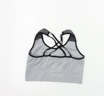 Womens UK Size 12 WORKOUT Grey Cropped Tank