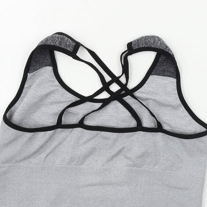 Womens UK Size 12 WORKOUT Grey Cropped Tank
