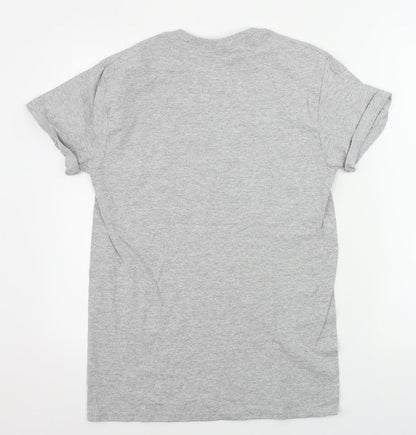 Womens UK Size S Gildan Grey Basic T-Shirt