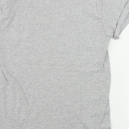 Womens UK Size S Gildan Grey Basic T-Shirt