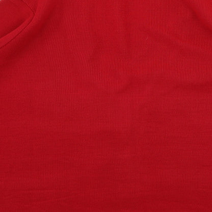 Womens UK Size M bm collection Red Cardigan Jumper
