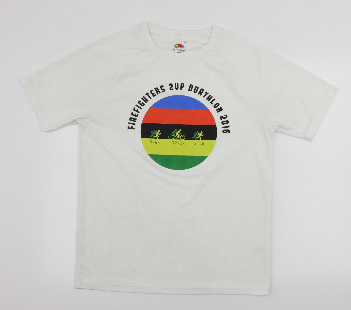 Womens UK Size M Fruit of the Loom White Basic T-Shirt