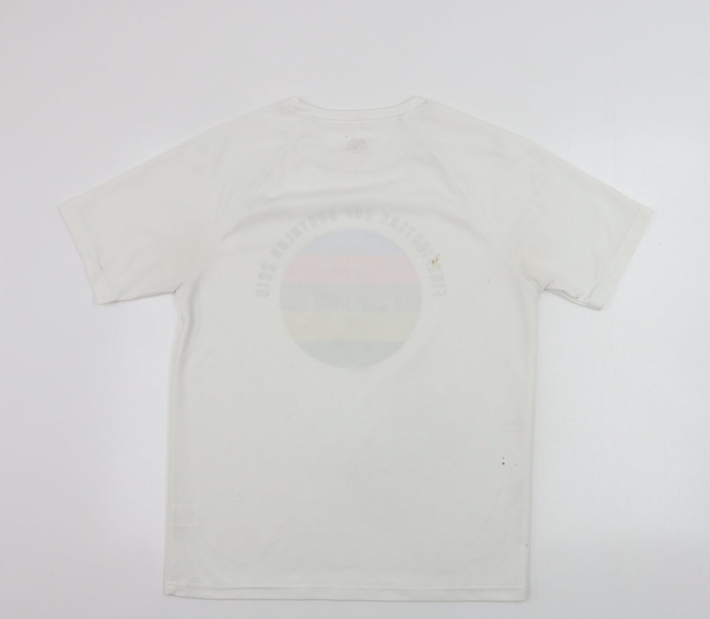 Womens UK Size M Fruit of the Loom White Basic T-Shirt