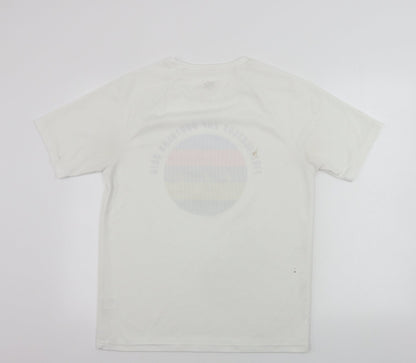 Womens UK Size M Fruit of the Loom White Basic T-Shirt
