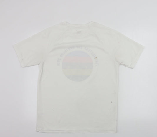 Womens UK Size M Fruit of the Loom White Basic T-Shirt