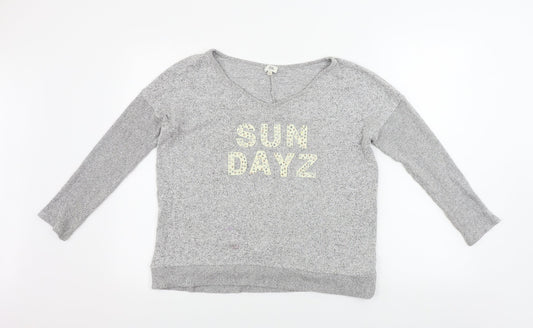 Womens UK Size XS river island Grey Pullover Jumper