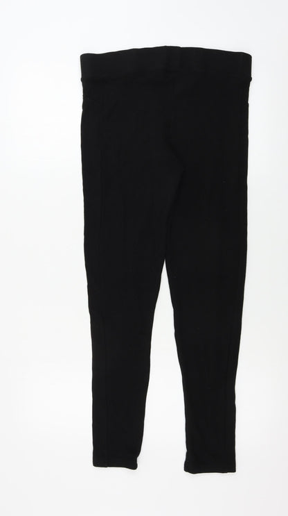Womens UK Size 12 Topshop Regular Fit  Black Trousers