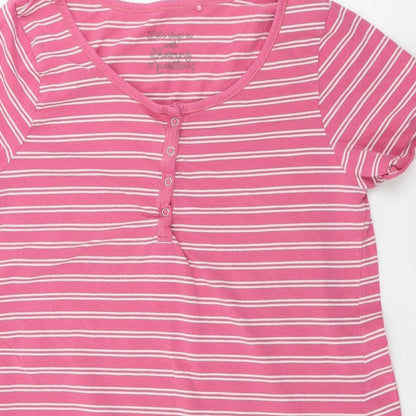 Preworn  Womens Pink Striped  A-Line  Size L