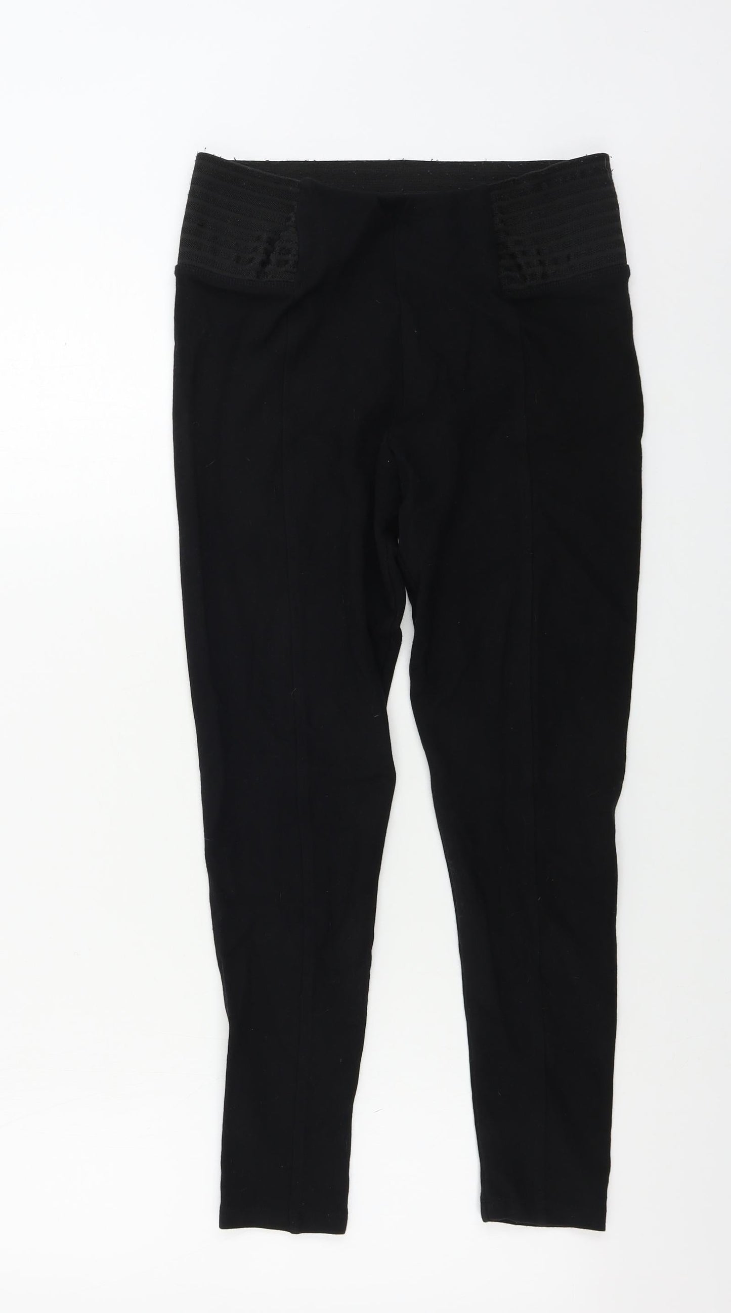 Womens UK Size 12 Topshop Regular Fit  Black Trousers